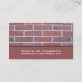 Carte De Visite Générateur de murs en brique (Dos)
