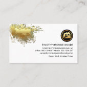 Carte De Visite Générateur de panneau de bois de mur de brique (Dos)