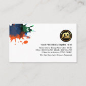 Carte De Visite Générateur de panneau de bois de mur de brique (Dos)