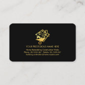 Carte De Visite Générateur d'outils de main de ligne or (Dos)