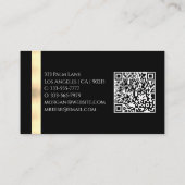 Carte De Visite Générer un code QR avec marbre blanc/or et monogra (Dos)