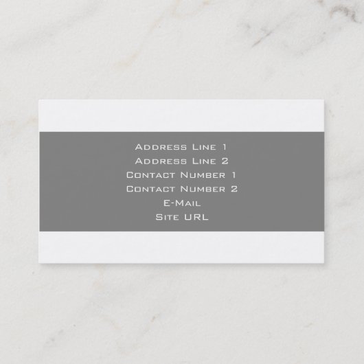 Carte de visite générique (Dos)