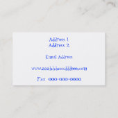 Carte de visite générique amusant (Dos)