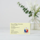 Carte de visite générique d'association philippine (Debout devant)