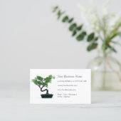 Carte de visite générique de bonsaï blanc (Debout devant)