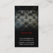 Carte de visite générique de tapisserie (Dos)