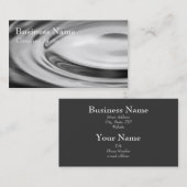 Carte de visite générique d'ondulation noire et (Devant / Derrière)