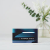 Carte De Visite Générique moderne abstrait Noir-Bleu-Blanc (Debout devant)