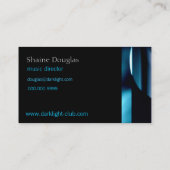 Carte De Visite Générique moderne abstrait Noir-Bleu-Blanc (Dos)