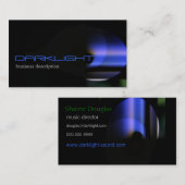 Carte De Visite Générique moderne abstrait Noir-Vert-Bleu (Devant / Derrière)