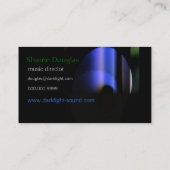 Carte De Visite Générique moderne abstrait Noir-Vert-Bleu (Dos)