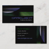 Carte De Visite Générique moderne abstrait Noir-Vert-Pourpre (Devant / Derrière)