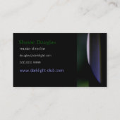 Carte De Visite Générique moderne abstrait Noir-Vert-Pourpre (Dos)