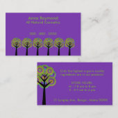 Carte de visite génial d'arbres (Devant / Derrière)
