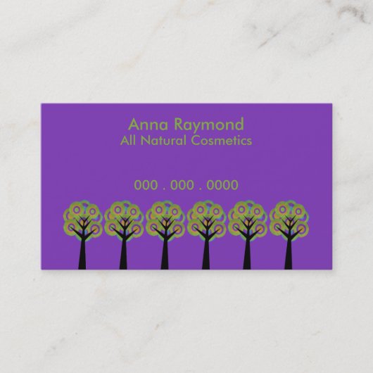 Carte de visite génial d'arbres (Devant)