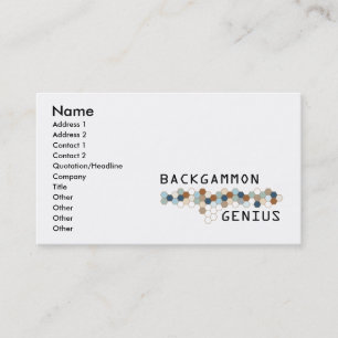 Carte De Visite Génie de backgammon