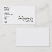 Carte De Visite Génie de maths (Devant / Derrière)