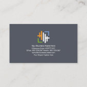 Carte De Visite Génie des colonnes en acier à barres créatives (Dos)