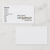 Carte De Visite Génie d'origami (Devant / Derrière)
