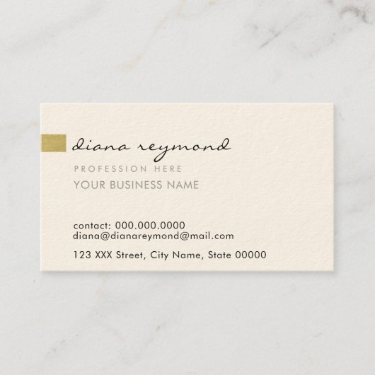 Carte De Visite gentil professionnel simple et basique (Devant)