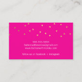 Carte De Visite GEO CONFETTI GOLD chic kraft rose vif (Dos)