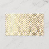 Carte De Visite GEO HEXAGON MODERNE monogramme audacieux or spot (Dos)