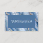 Carte De Visite Géode Bleue Élégante (Dos)