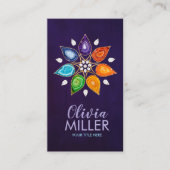 Carte De Visite Geode Chakras Mandala - Lotus Petals (Devant)