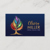 Carte De Visite Géode Crystals Chakras Tree (Devant)