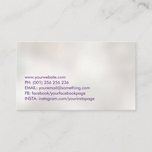 Carte De Visite Géode Crystals Chakras Tree (Dos)