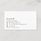 Carte De Visite Géode d'agate chic feuille d'or professionnel (Dos)