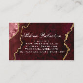 Carte De Visite Géode d'âge en marbre doré de Bourgogne moderne (Dos)