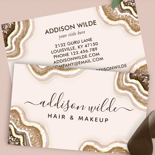 Carte de visite Géode de la Parties scintillant Br