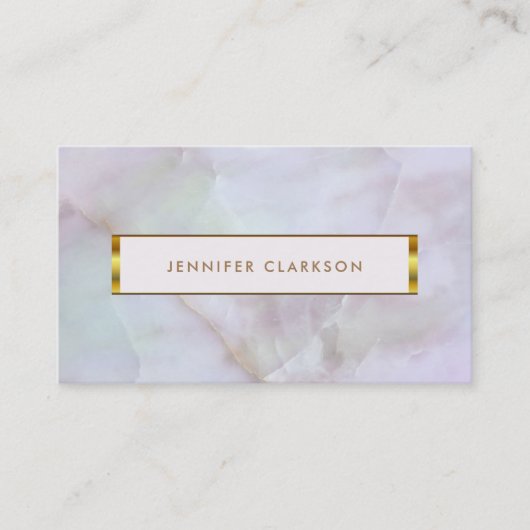 Carte De Visite Géode de quartz d'or (Devant)