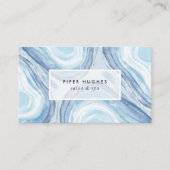 Carte De Visite Géode de vague bleue (Devant)