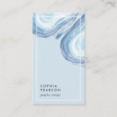 Carte De Visite Géode de vague bleue | Médias sociaux verticaux (Devant)