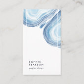 Carte De Visite Géode de vague bleue | Médias sociaux verticaux (Devant)
