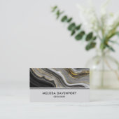 Carte De Visite Géode moderne Gold & Grey Agate Geode Gemstone (Debout devant)