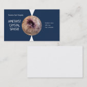 Carte De Visite Géode Sphere Crystal Améthyste (Devant / Derrière)