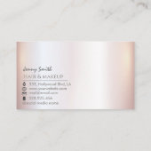 Carte De Visite Géode violet chic clou métallique rose doux (Dos)