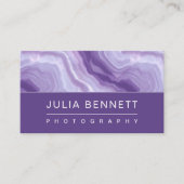 Carte De Visite Géode Violet Élégant (Devant)