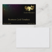 Carte De Visite Geoglyph Nazca Line Pérou Gold Fox Logo (Devant / Derrière)