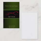 Carte De Visite Géoglyphe Green Uffington Red Horse (Devant / Derrière)