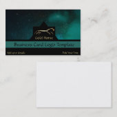 Carte De Visite Géoglyphe Turquoise Uffington Gold Horse (Devant / Derrière)