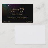 Carte De Visite Geoglyphe Uffington White Horse Gold (Devant / Derrière)