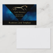 Carte De Visite Geoglyphe Uffington White Horse Gold (Devant / Derrière)