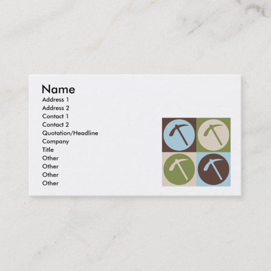 Carte De Visite Géologie d'art de bruit (Devant)