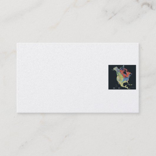 Carte de visite/géologie nord-américaine (Devant)