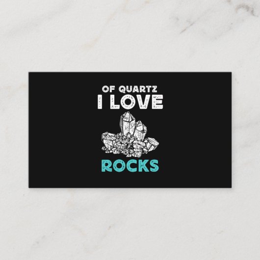 Carte De Visite Geologiste de Quartz Mineral Rock (Devant)