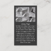Carte De Visite Geometric Design Serenity Prayer White and Gray (Devant)